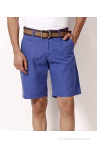 Wills Lifestyle Estate Blue Cotton Short